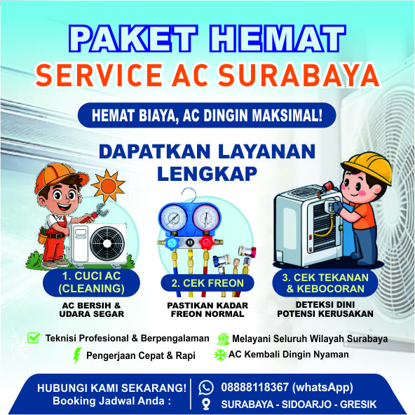 AC Surabaya Mulai Panas? Jangan Tunggu Rusak, Ini Solusi Hemat Agar Dinginnya Balik Lagi!